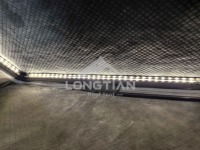 Tente de toit triangulaire en aluminium 210 x 130 cm, tissu 280G, auvent 420D, tige hydraulique, ouverture rapide, échelle télescopique, OEM ODM RTT SUV