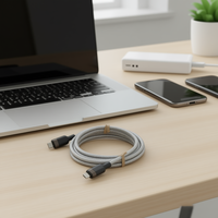 Câble de données pour téléphone portable USB Type-C vers USB, 1m, en alliage d'aluminium et tressé en nylon, cuivre pur, PD 27W, tendance 2026