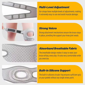 Rodillera Ajustable para Hombre y Mujer, Soporte Ligero y Transpirable con Almohadilla de Gel para Rótula, Alivio para Rotura de Menisco y Artritis - Product Image 4