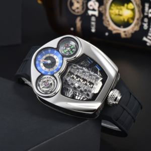 NUEVO Reloj de Cuarzo Suizo para Hombre Serie Engine de Lujo Superior en Acero Inoxidable con Brújula Resistente al Agua - Product Image 5