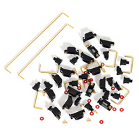 DUROCK-estabilizador de tornillo V2, montaje PCB, Stabs con cables de Placa dorada, carcasa negra, estabilizadores de cable sin pelar V2, negro y dorado