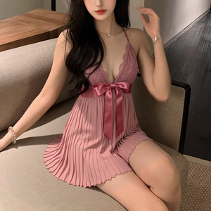 Lencería Sexy <span class=keywords><strong>de</strong></span> Encaje Bordado <span class=keywords><strong>de</strong></span> Lujo para Mujer, Estilo Europeo y Americano, con Escote Profundo en V, Transparente, con Tirantes, Vestido <span class=keywords><strong>de</strong></span> Noche - Product Image 5