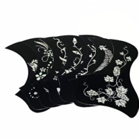 Protector de Guitarra Acústica Antiarañazos, Placa Protectora Adhesiva para Guitarra de 40 y 41 Pulgadas, Color Plateado, Accesorio Protector para Guitarra