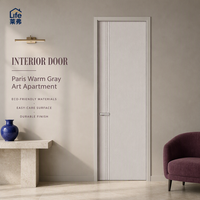 Porte intérieure en bois durable et résistante à l'humidité, porte en MDF sur mesure avec grain de bois, porte de chambre écologique pour projet résidentiel