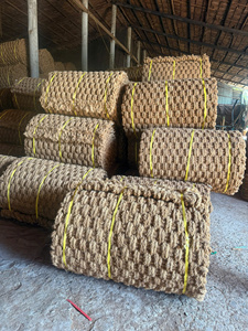 Rouleau de tapis en fibre de coco haute densité brun doré 10m 65kg – Matériau écologique durable pour pavage de passerelles extérieures à fort trafic - Product Image 4