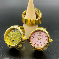Yiwu DAICY Usine en gros Offre Spéciale mode montre anneau alliage plaqué or femmes hommes bague montre