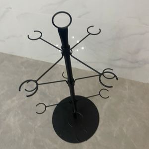 In Stock Ready to Shipping 12 Hooks Metal Black Detachable Cup Display Rack <b>Tree</b> Holder for Goblet champagne Red Wine Glasses - Product Image 2