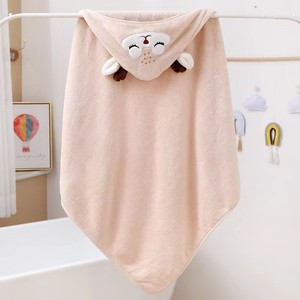 Cartoon Baby Coral Fleece asciugamano da bagno con cappuccio Toddler Kids assorbente accappatoio coperta bambino per neonato doccia regali Supplie - Product Image 4