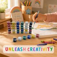 Peinture acrylique à base d'eau personnalisable en gros de 5 ml pour projets créatifs et jouets en pâte pour enfants