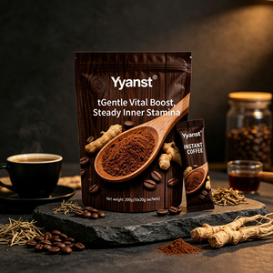 Café Instantáneo Herbal de Ginseng 20g*10 Sobres, Bolsa Reutilizable con Diseño de Madera, Herbal Suave, Nutritivo, Alivio Diario de la Fatiga, Bienestar - Product Image 2