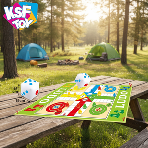 Tapete de Ajedrez Plegable de Plástico KSF para Niños, Uso Interior/Exterior, Tamaño Grande, Incluye Almacenamiento para Ajedrez y Damas, Juguete Educativo Temprano - Product Image 5