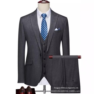 Completo Formale Antirughe a Righe per Uomo e <span class=keywords><strong>Donna</strong></span>, <span class=keywords><strong>Abbigliamento</strong></span> Professionale Autunno 2023, Vestibilità Slim in Velluto per Hotel - Product Image 5