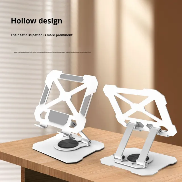 Multifunctional 360 Degree Rotation Metal Tablet PC Stand Adjustable Height Folding Desktop Stand