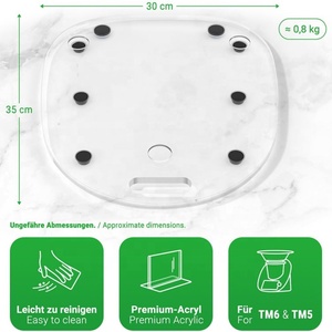 Vente directe d'usine de planche coulissante en acrylique transparente <span class=keywords><strong>Thermomix</strong></span> Board Acrylic <span class=keywords><strong>Thermomix</strong></span> Accessoires pour <span class=keywords><strong>TM6</strong></span> TM5 - Product Image 2