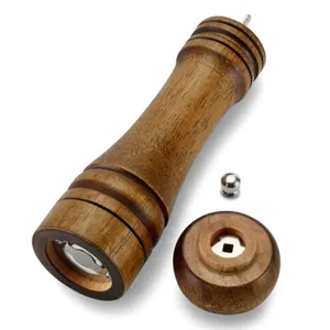 Hot Sale Wood Pepper Mill Seasoning Pepper And Spice Grinder Multi Purpose Seasoning Bottle