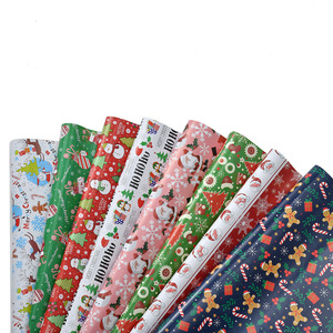 Glossy Coated <strong>Wrapping</strong> <strong>Paper</strong> For <strong>Gifts</strong> Christmas Original Designer <strong>Gift</strong> <strong>Wrapping</strong> <strong>Paper</strong> Colorful Cartoon Childishness - Product Image 1