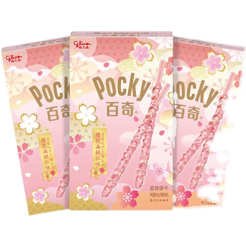 Großhandel Pocky Sakura Mandel geschmack Stick Kekse 40g