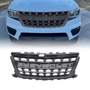 Griglie per auto personalizzate in Mesh stile griglia paraurti anteriore adatta per Chevrolet Colorado 2015-2020 addominali neri opachi