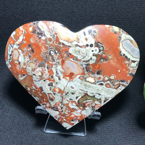 Piedra de Ágata Natural en Forma de Corazón, Cristal Pulido con Tema de Amor, Piedra de Palma para Sanación, Adorno para Decoración del Hogar, Reiki, Meditación, CrystalHola - Product Image 1