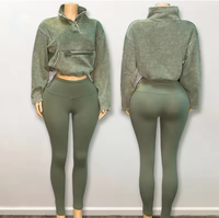 Ensemble de survêtement décontracté deux pièces en polyester/coton imprimé avec logo personnalisé, sans capuche, avec capuche amovible et pantalon long assorti