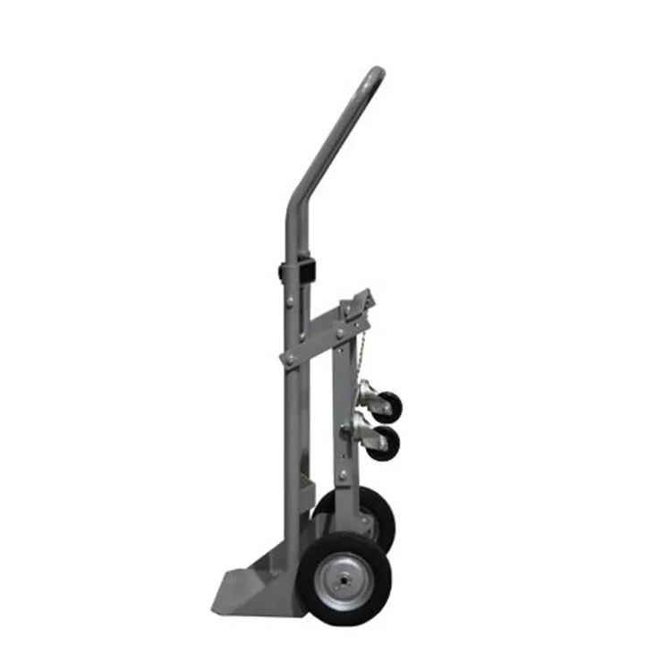 JH-Mech Cylinder Trolley with Two Wheels Heavy Duty Hand Truck Trolley with Double Layer Straps 50LB Gas Cylinders Cart