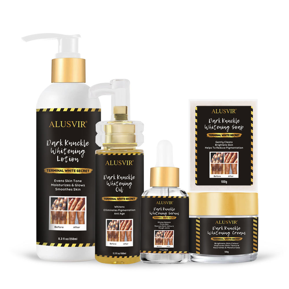 Private Label Skincare Brightening Dark Knuckle Knees Bleaching Black Skin Whitening Cream Full Set For Black Women Dark Skin