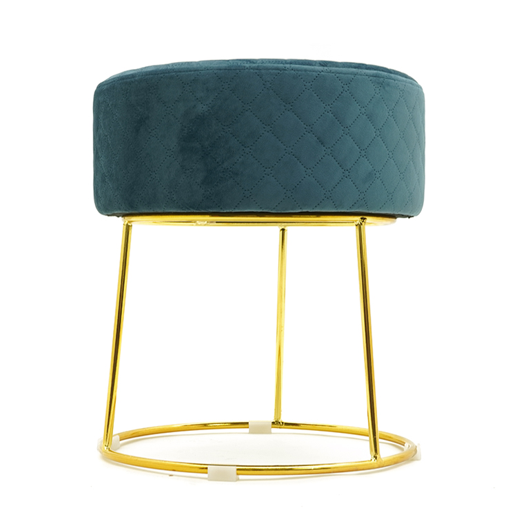 Storage Ottoman Seat Stool Velvet Round Pouf Foot Stool Ottoman Chair Step
