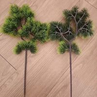 Pohon plastik bunga buatan dekorasi bahan bunga Bonsai cabang pohon dan daun pinus cantik buatan