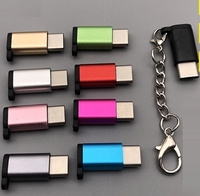 Llavero Logo personalizado OEM Micro USB V8 a USB 3,1 tipo C Adaptador convertidor