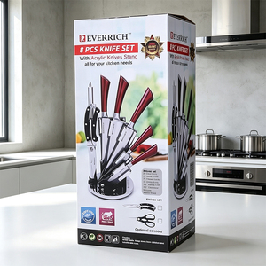 Set di <span class=keywords><strong>Coltelli</strong></span> <span class=keywords><strong>da</strong></span> <span class=keywords><strong>Cucina</strong></span> di Alta Qualità con Manico in PP Cavo, Coltello <span class=keywords><strong>da</strong></span> Chef per Ristoranti, Regalo - Product Image 3