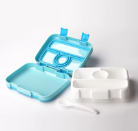 Boîte à lunch bento réutilisable pour enfants avec logo personnalisé, compartiment anti-fuite, conteneur pour le déjeuner scolaire