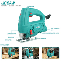 Scie sauteuse électrique 710W, 65 mm, vitesse variable 0-3000 tr/min, scie sauteuse orbitale, coupe-bois et plastique