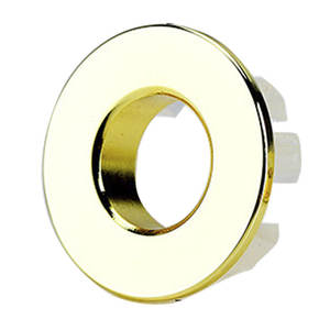 Bague décorative de couvercle de trop-plein pour lavabo en cuivre/plastique doré antique avec électroplaquage or pour drains de salle de bain - Product Image 1