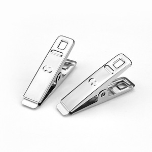 Stainless Steel Clothes Clip Small Flat Duckbill Clip With Spring For Clothes Hangers Trouser Hangers Tie Hangers - Product Image 1
