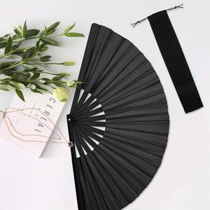 Abanico Plegable de Plástico Personalizado para Publicidad Empresarial, Abanico Portátil para Danza Kung Fu, Abanicos Plegables Grandes de 13 Pulgadas con Bolsa - Product Image 4