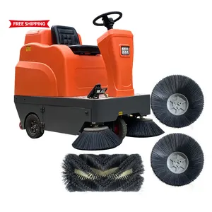 China industrial road sweeper machine street floor sweeper machine Commercial Magnetic ride on Sweeper vol-1260