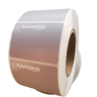 Étiquettes autocollantes personnalisées imperméables en rouleau pour codes-barres, carrées, pour logistique express, thermiques, en vinyle acrylique