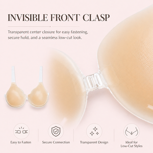 <span class=keywords><strong>Reggiseno</strong></span> Adesivo Invisibile Xinrui Plus Size a Taglio Basso, Ipoallergenico, Riutilizzabile, Effetto Push-Up Naturale, <span class=keywords><strong>Senza</strong></span> <span class=keywords><strong>Spalline</strong></span> e <span class=keywords><strong>Senza</strong></span> Schienale - Product Image 3