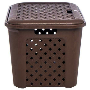 Cesto para Ropa Sucia Arianna Wenge con Tapa 58x38x33h, Cestas y Contenedores de Tela - Product Image 4