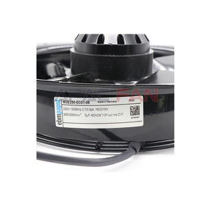 พัดลมแกน AC รุ่น ebm-papst W2E250-EC01-06 สำหรับระบบ HVAC ระบายอากาศ คอนเดนเซอร์ ระบายความร้อน ปริมาณลมสูง ประหยัดพลังงาน ทนทาน - Product Image 4