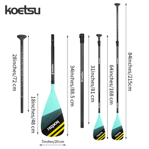 KOETSU Ván <span class=keywords><strong>Sup</strong></span> Ván Chèo Sợi Carbon Điều Chỉnh Được Ván Lướt Sóng Bơm Hơi 64 Đến 84 Inch Nhiều Màu Mái Chèo Nước Đứng - Product Image 1