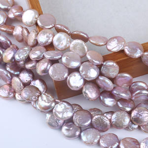 Perlas de Agua Dulce Redondas Barrocas de Color Morado de 13-14 mm al por Mayor para Bisutería DIY - Product Image 4