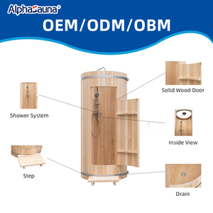 Cabina de <span class=keywords><strong>Ducha</strong></span> de Vapor para 1 Persona, Sauna Terapéutica para Recuperación y Relajación, Estructura de <span class=keywords><strong>Madera</strong></span> Sólida, Personalizable - Product Image 6