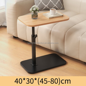 Tavolino da Salotto <span class=keywords><strong>in</strong></span> Stile Nordico, Tavolino Salvaspazio per Divano con Piano <span class=keywords><strong>in</strong></span> Legno e Base <span class=keywords><strong>in</strong></span> Metallo Nero - Product Image 2