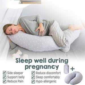 Cuscino per l'allattamento alla <span class=keywords><strong>gravidanza</strong></span> all'ingrosso, supporto per tutto il corpo, per <span class=keywords><strong>adulti</strong></span> e donne incinte, copertura rimovibile <span class=keywords><strong>in</strong></span> cotone 100% - Product Image 5