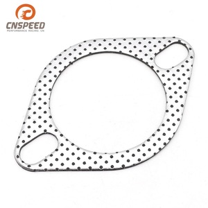 Junta de escape universal CNSPEED de 2.5 pulgadas ovalada con diámetro interior de 62.5 mm y dos orificios para reemplazo y reparación - Product Image 3