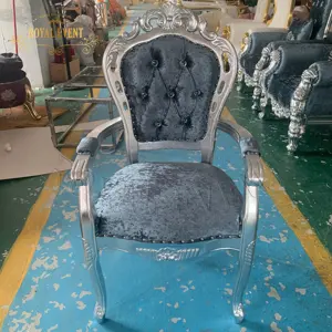 Salone di bellezza di lusso mobili sedie in legno banchetto divano regina trono sedie per eventi