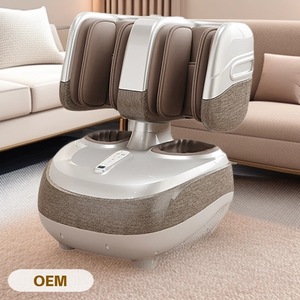Masajeador eléctrico de pies con calor y función de amasamiento para pies y piernas, control por botón, masaje de cobertura completa. - Product Image 1