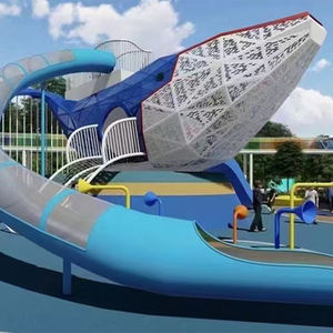 Peralatan Taman Hiburan Luar Ruangan Bentuk Paus Non-Standar, Perosotan Baja Besar, Taman Bermain Anak Luar Ruangan - Product Image 3