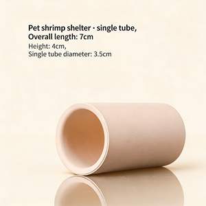 Caverne cachette en céramique haut de gamme pour aquarium, décoration de bac à poissons, maison champignon sans peinture, forme naturelle pour petits poissons et crevettes - Product Image 1